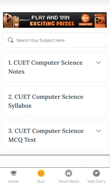 CUET Computer Science study material PDF