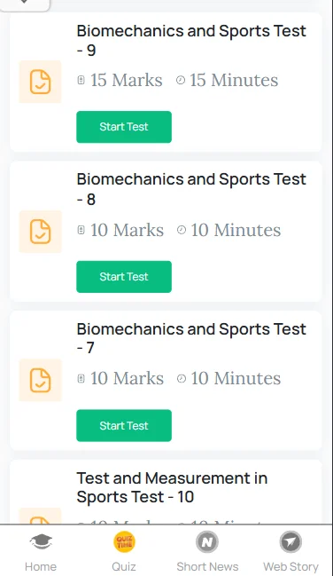 CUET Physical Education MCQ practice test online