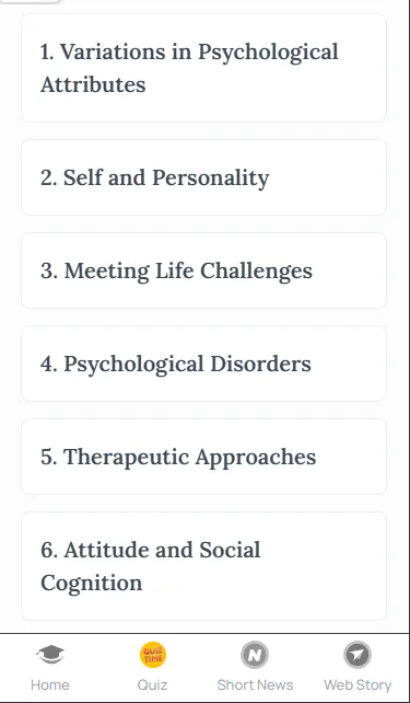 CUET Psychology notes PDF