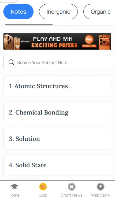 Chemistry short notes for JEE Mains PDF