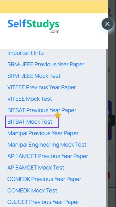 BITSAT mock test free