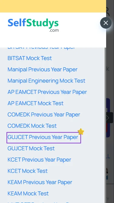 GUJCET previous year papers in English