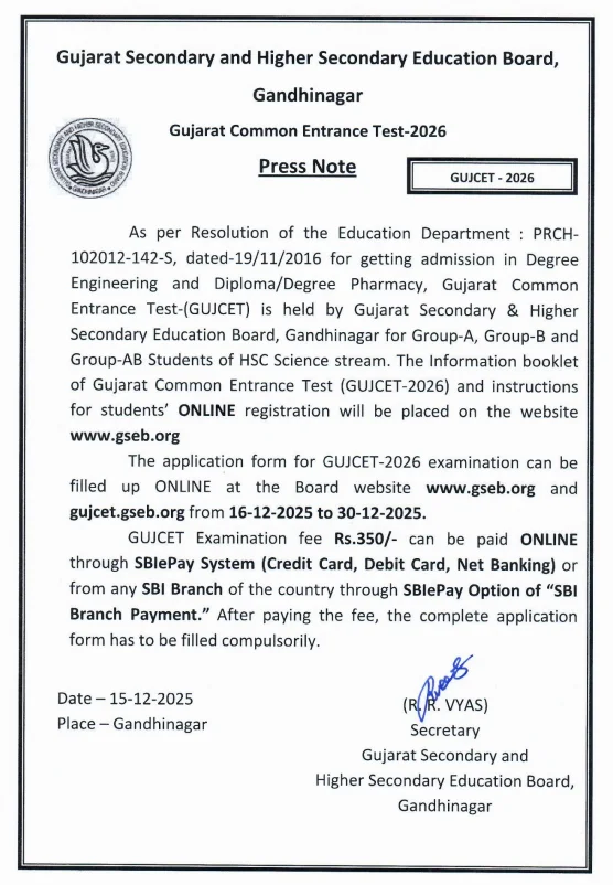 Overview of GUJCET Previous Year Paper 