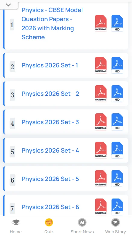 CBSE Class 12 Physics sample paper PDF