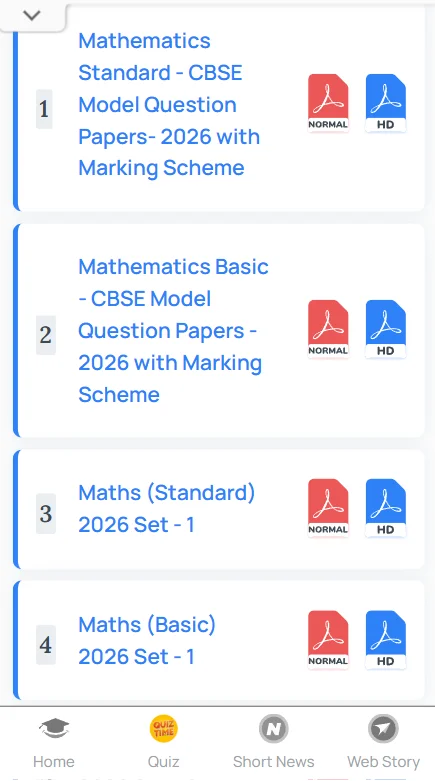 sample paper Class 10 CBSE 2026-27 Maths​