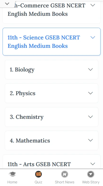 Biology book Class 11 Gujarat Board