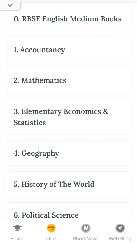 RBSE Class 11 books 2026-27