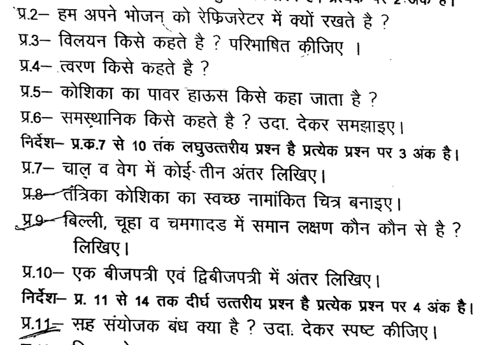 CGBSE Class 9 previous year papers PDF