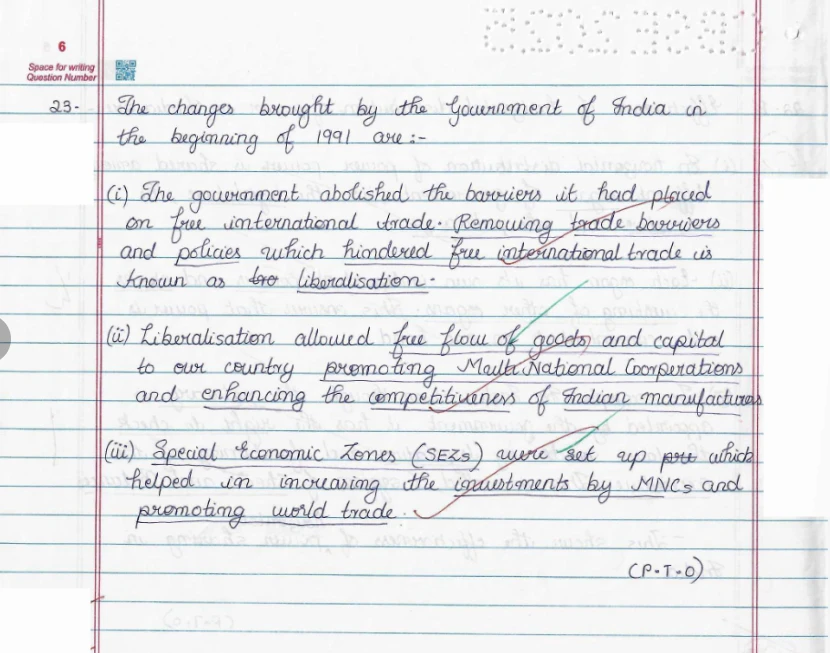 CBSE toppers answer sheets