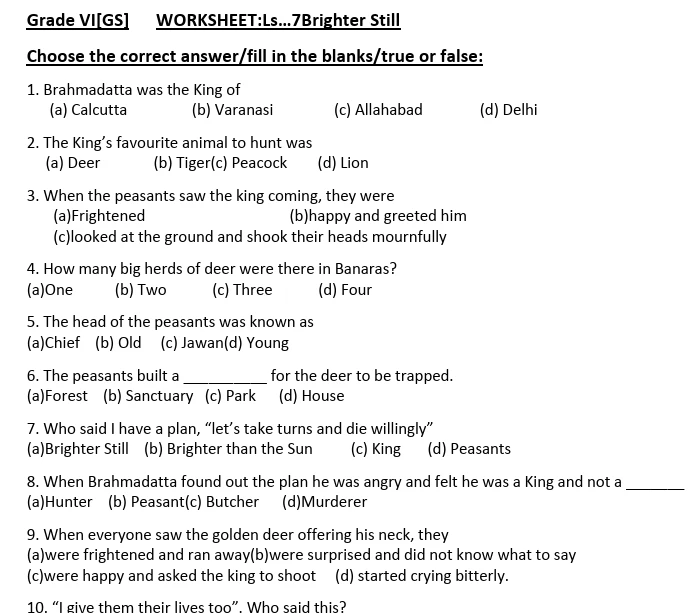Class 8 worksheets