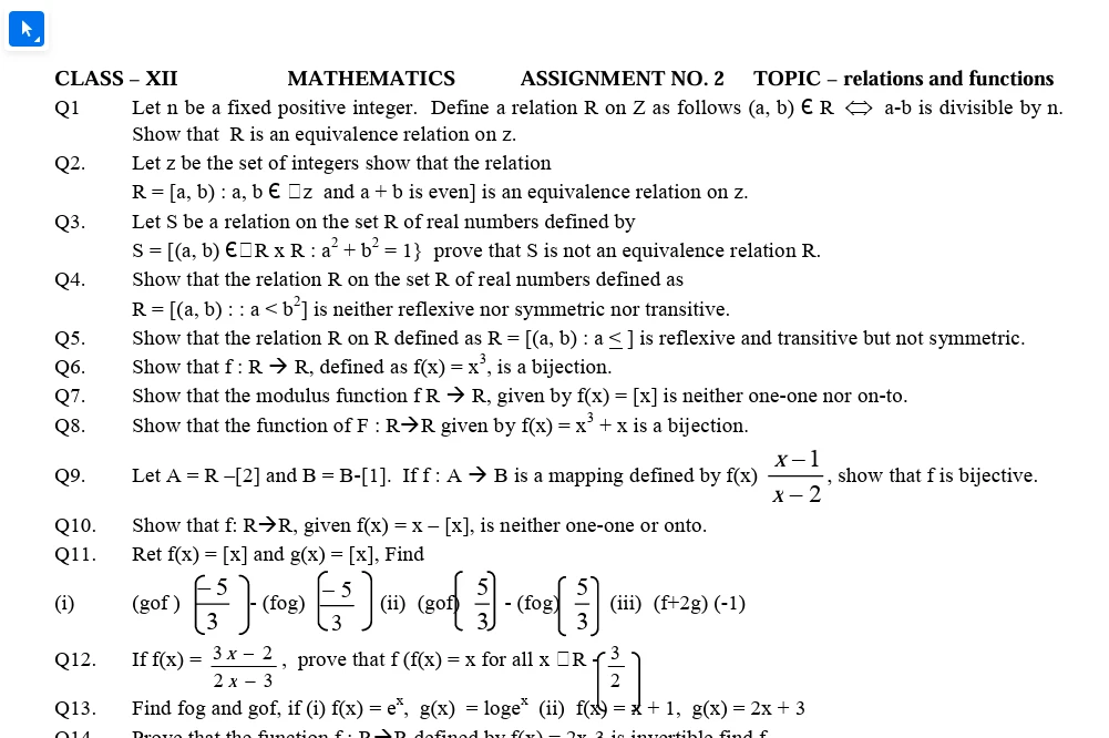 Matrices and Determinants Class 12 worksheets