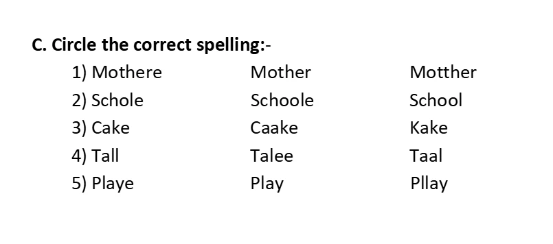 CBSE worksheets for Class 1