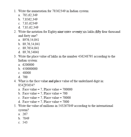 CBSE Class 6 worksheets 2027