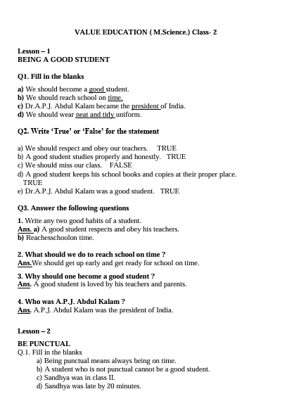 Holiday Assignment worksheets for Class 2