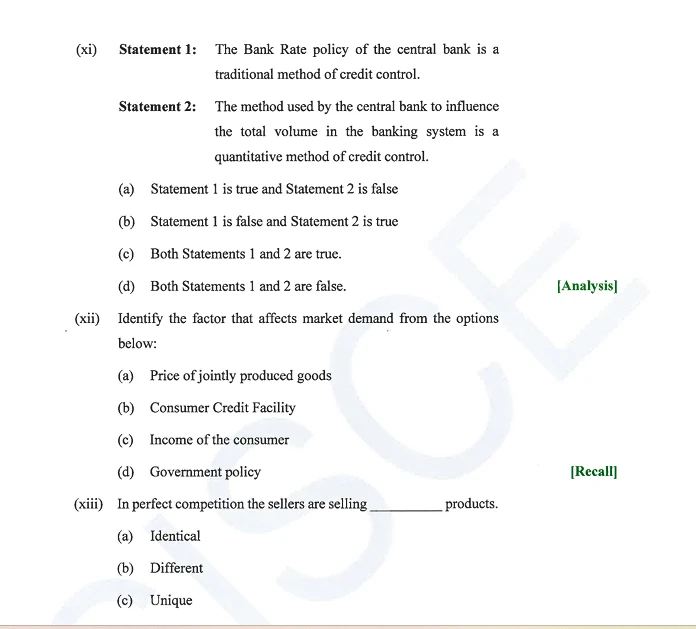 ICSE Class 10 Computer Applications specimen question paper 2023