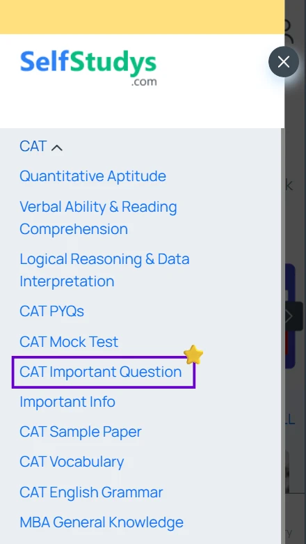 Important CAT questions