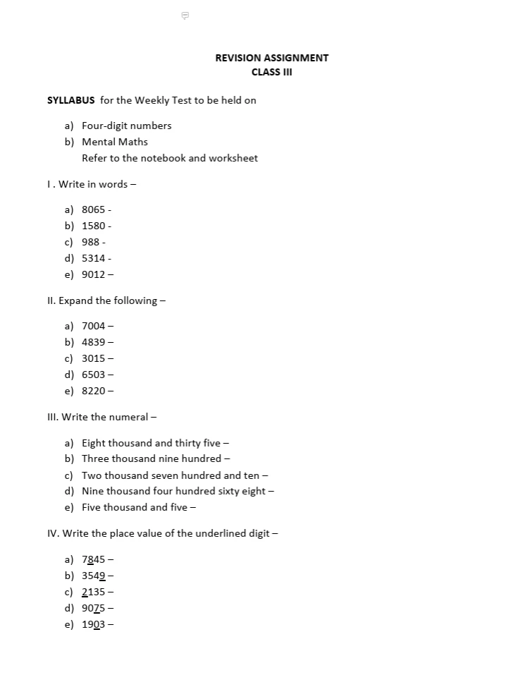 printable All subjects worksheets for Class 3