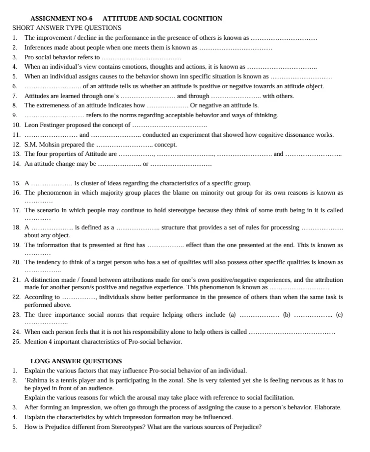 CBSE Class 12 Psychology worksheets 2027