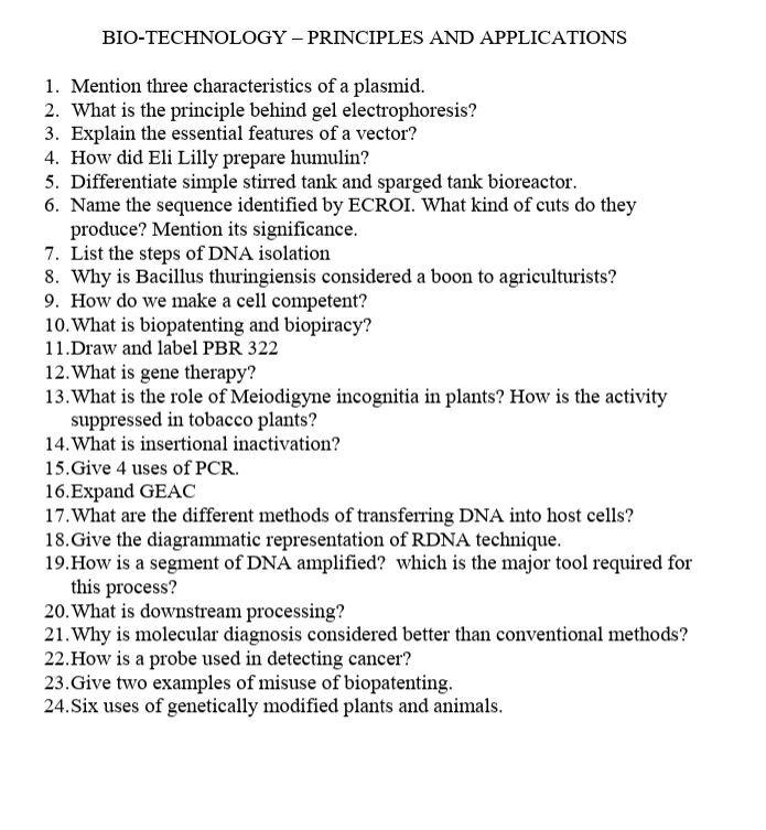 CBSE Class 12 Bio-Technology worksheets 2027