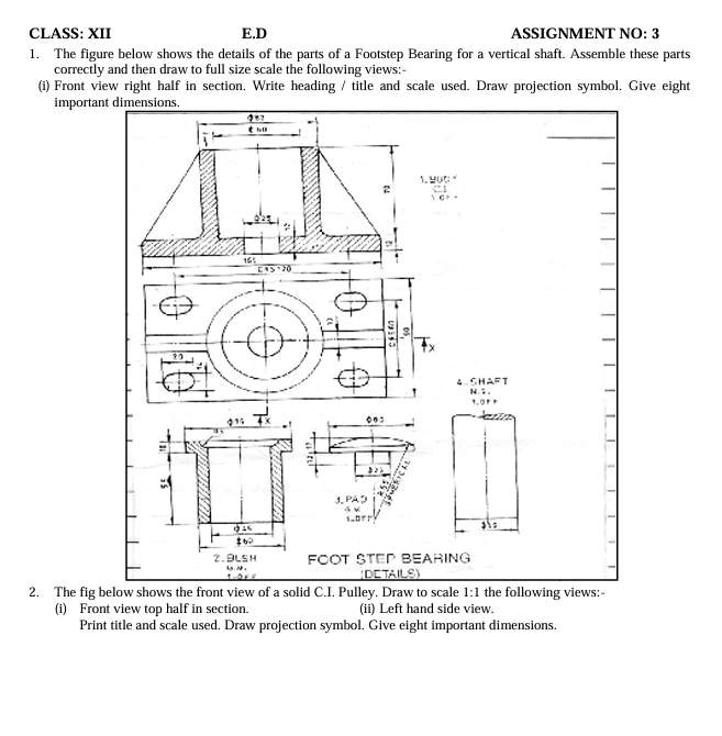 CBSE Class 12 Engineering Drawing worksheets 2027