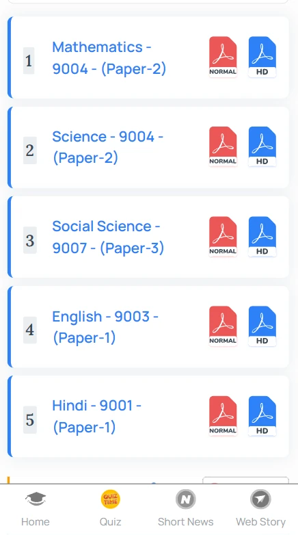 Jharkhand Board Class 9 previous year question papers