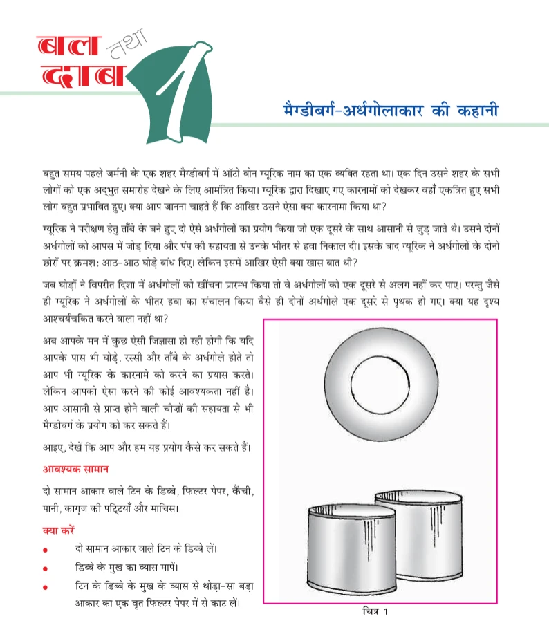 CBSE Class 8 Learn By Doing Textbook 2026 – Hindi activity on Archimedes principle with illustrations