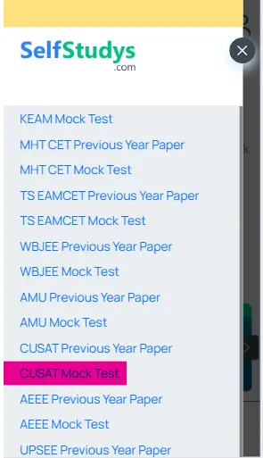 CUSAT Mock Test, CUSAT Mock Test Free, CUSAT Mock Test 2026, CUSAT Online Mock Test, CUSAT Mock Test Series, CUSAT Online Mock Test Free
