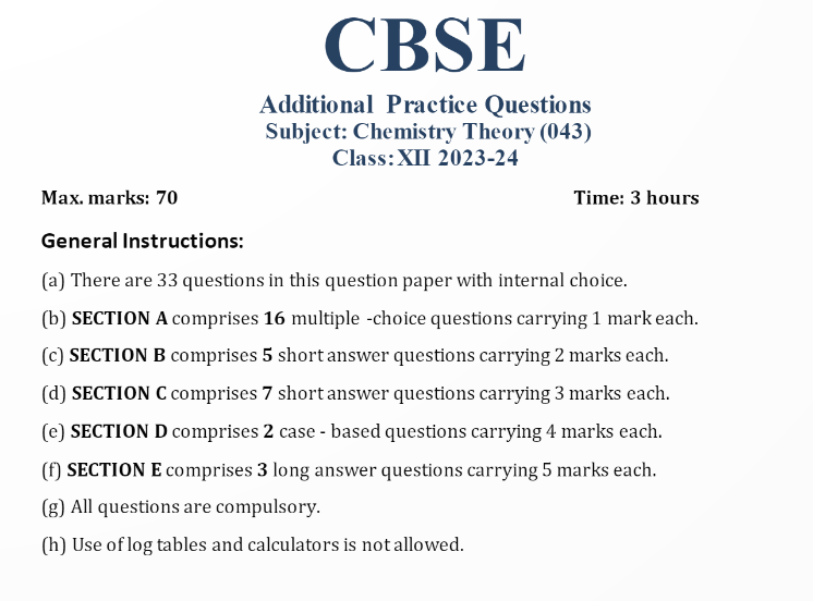 Practice Questions CBSE Class 12, Practice Questions CBSE Class 12 2023-24, Practice Questions CBSE Class 12 PDF, Download Practice Questions CBSE Class 12, CBSE Class 12 Practice Questions 2023-24, CBSE Practice Questions Class 12 2023-24, CBSE Class 12 Additional Practice Questions, CBSE Class 12 Practice Based Questions, CBSE Class 12 Practice Based Questions with Marking Scheme, How to Download Additional Practice Questions CBSE Class 12