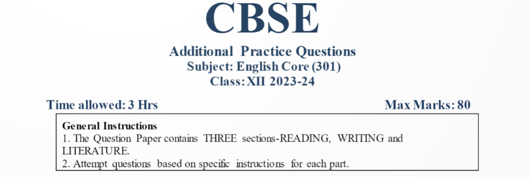 Practice Questions CBSE Class 12, Practice Questions CBSE Class 12 2023-24, Practice Questions CBSE Class 12 PDF, Download Practice Questions CBSE Class 12, CBSE Class 12 Practice Questions 2023-24, CBSE Practice Questions Class 12 2023-24, CBSE Class 12 Additional Practice Questions, CBSE Class 12 Practice Based Questions, CBSE Class 12 Practice Based Questions with Marking Scheme, How to Download Additional Practice Questions CBSE Class 12