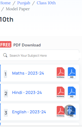 Model Test Paper Hindi Class 10 PSEB, PSEB Board Model Test Paper Hindi Class 10 2024-25, Model Test Paper Hindi Class 10 PDF, Model Test Paper Hindi Class 10 PDF PSEB Board, PSEB Board Hindi  Model Test Paper Class 10, PSEB Hindi Model Test Paper 10 Class PDF, How to Download the Model Test Paper Hindi Class 10 PSEB