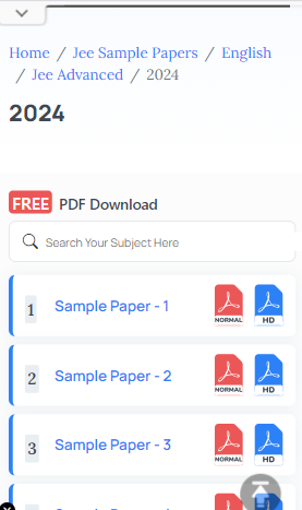 JEE Advanced Sample Papers, JEE Advanced Sample Papers with Solutions PDF, JEE Advanced Entrance Exam Sample Papers, JEE Advanced Sample Paper PDF Download, JEE Advanced Sample Papers Free Download PDF