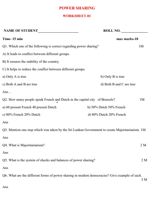 Class 10 Political Science assignment on Forest and Wildlife Resources covering biodiversity, biosphere reserves, national parks, wildlife sanctuaries, and forest and wildlife conservation.
