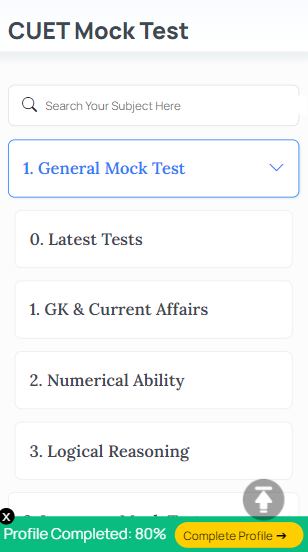 Numerical Ability Mock Test CUET, CUET Numerical Ability Mock Test, Numerical Ability CUET Mock Test, Numerical Ability CUET Mock Test in Hindi, CUET Numerical Ability Mock Test in English, Numerical Ability CUET Mock Test Series with Solutions