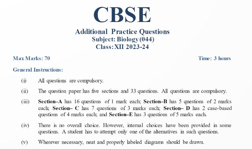 Practice Questions CBSE Class 12, Practice Questions CBSE Class 12 2023-24, Practice Questions CBSE Class 12 PDF, Download Practice Questions CBSE Class 12, CBSE Class 12 Practice Questions 2023-24, CBSE Practice Questions Class 12 2023-24, CBSE Class 12 Additional Practice Questions, CBSE Class 12 Practice Based Questions, CBSE Class 12 Practice Based Questions with Marking Scheme, How to Download Additional Practice Questions CBSE Class 12