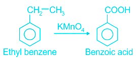 The compound formed as a result of oxidation of ethyl benzene by KMnO4 is?  - Sarthaks eConnect | Largest Online Education Community