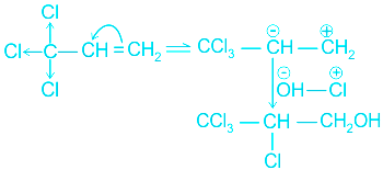 Consider the following reaction , CCl3 CH = CH2 [H2O2 / HOCl]NaBO4 Product  (P) P is: