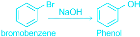 Image result for reaction of bromobenzene and sodium hydroxide