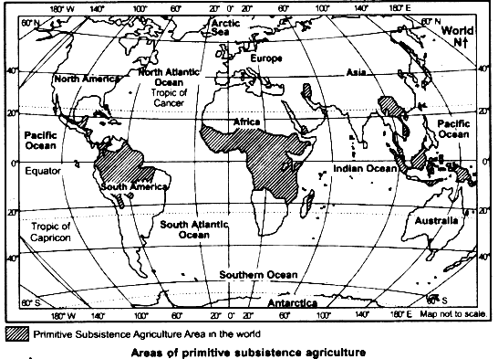 Mention major types of subsistence agriculture and describe their  distribution and characteristics of shifting agriculture. - Sarthaks  eConnect | Largest Online Education Community