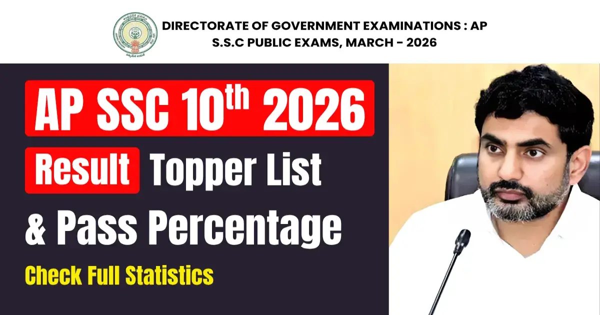 AP SSC Topper List 2026: 85.25% Passed - Toppers Names, Marks, District List & Check Full Statistics