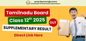 TN 12th Supplementary Result 2025 Declared – Direct Link Here