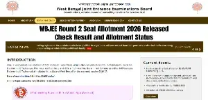 WBJEE Round 2 Seat Allotment 2026 Released: Check Result and Allotment Status - Direct Link