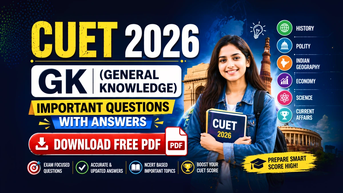 CUET 2026 Important GK Questions With Answers - Download PDF