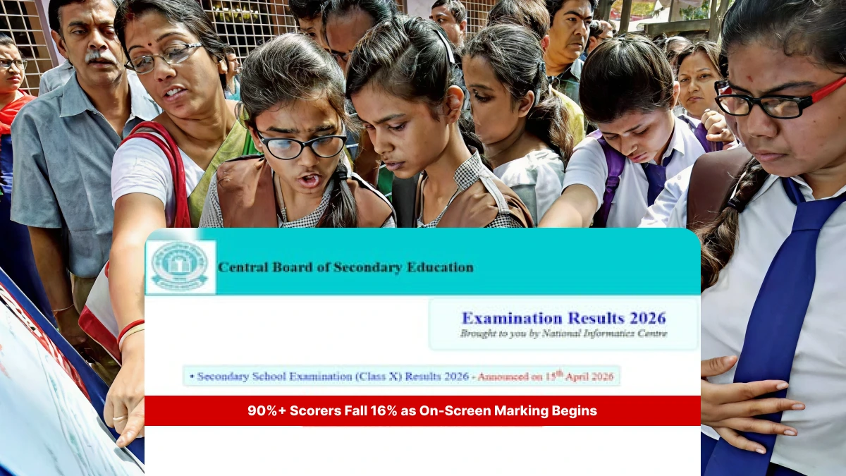 CBSE 12th Result 2026: 90%+ Scorers Fall 16% as On-Screen Marking Begins