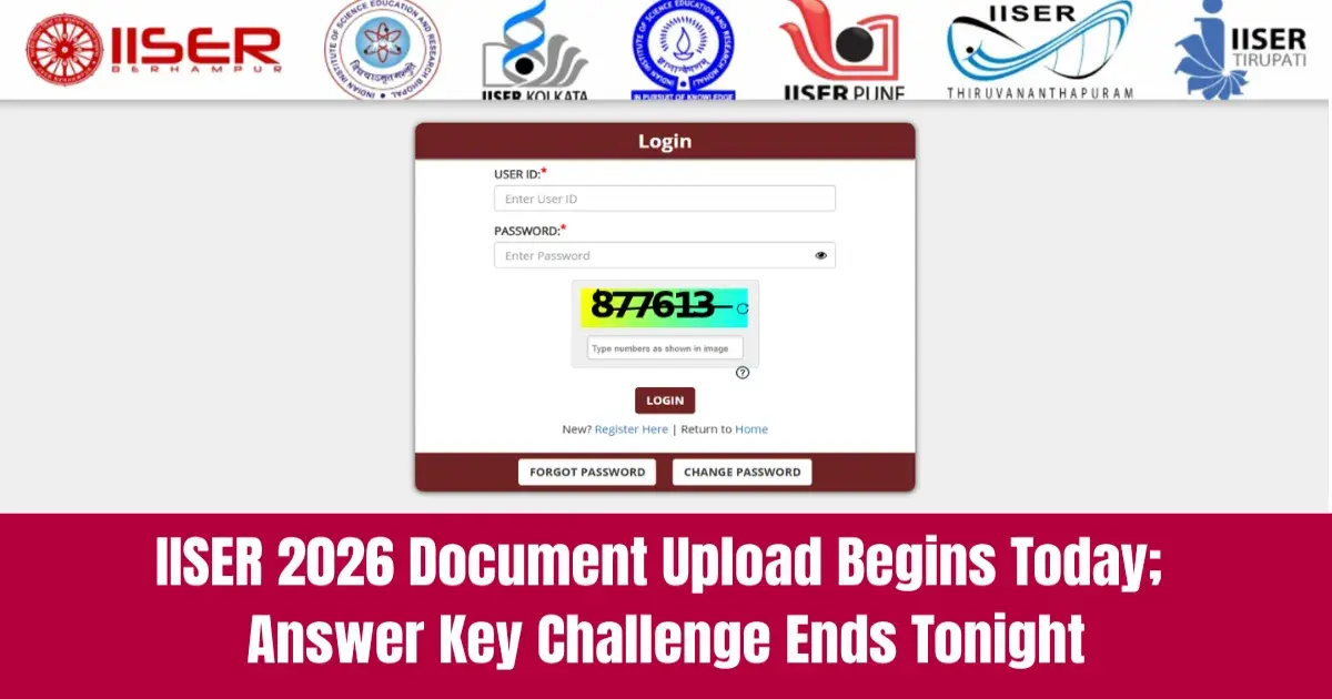 IISER IAT 2026: Document Upload Window Opens, Answer Key Objection Closes Today