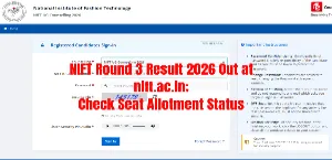 NIFT Round 3 Seat Allotment Result 2026 Released; Check Direct Link