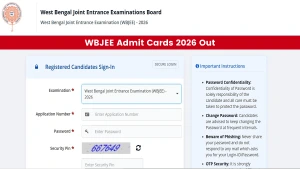 WBJEE Admit Cards 2026 Out: Download Hall Ticket Direct Link Here