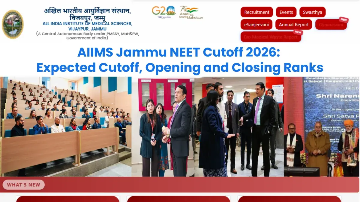 AIIMS Jammu NEET Cutoff 2026: Expected Cutoff, Opening and Closing Ranks