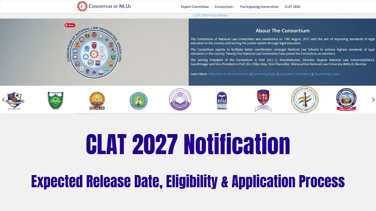 CLAT 2027 Notification: Expected Release Date, Eligibility & Application Process