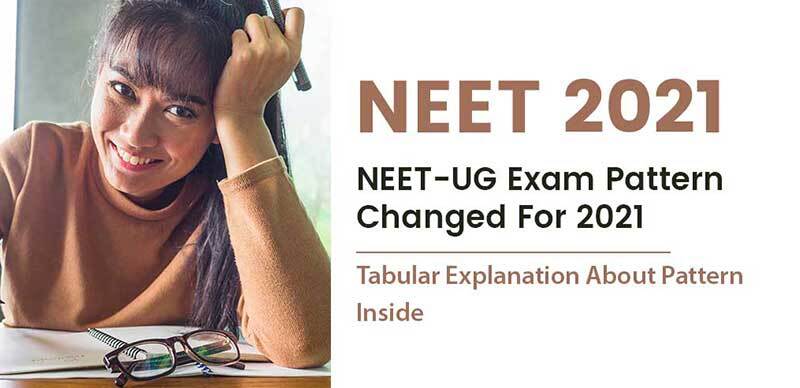NEET 2021 : NEET-UG Exam Pattern Changed For 2021, Tabular Explanation About Pattern Inside