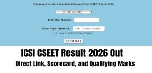 ICSI CSEET Result 2026 Out: Direct Link, Scorecard, and Qualifying Marks